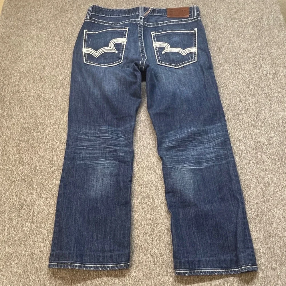 Big Star Pioneer‎ Regular Boot Cut Jeans Mens 33R Dark Wash Buckle Exclusive